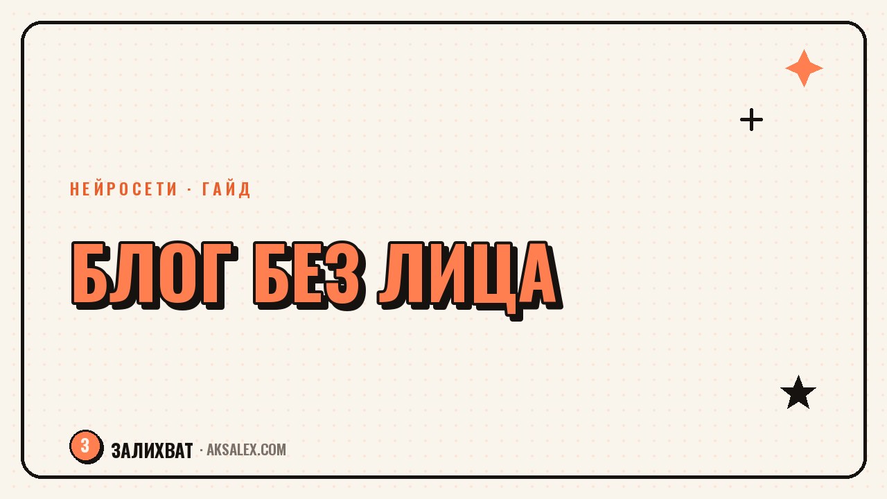 Как вести блог без лица на камеру с ИИ