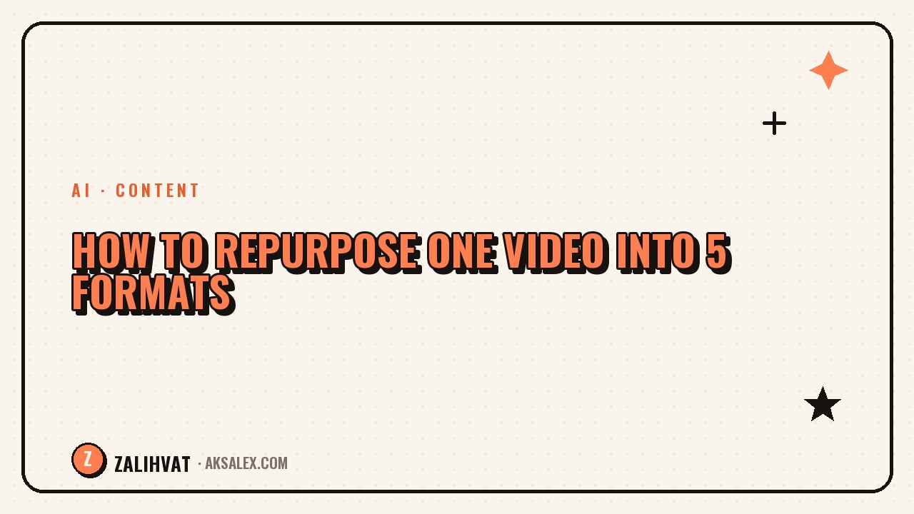How to repackage one video into 5 formats