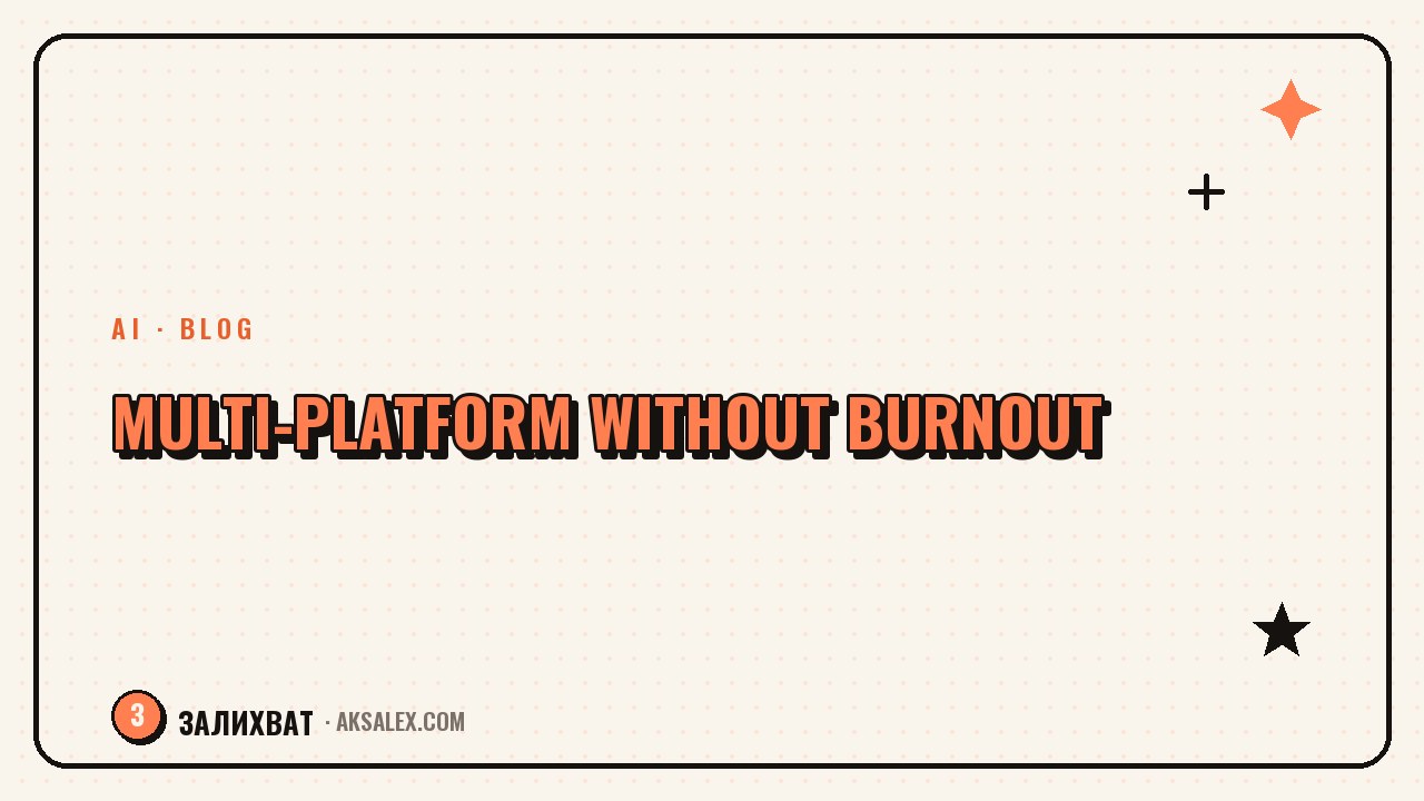 How to Run Several Social Networks Without Burning Out