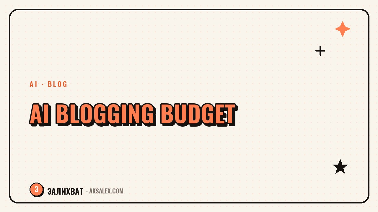 How Much It Costs to Run a Blog with AI